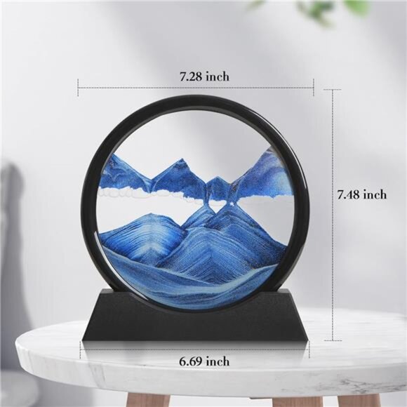 Moving Sand Art 3D Liquid Motion Quicksand Desktop Relaxing Home Office Decor - Picture 3 of 8